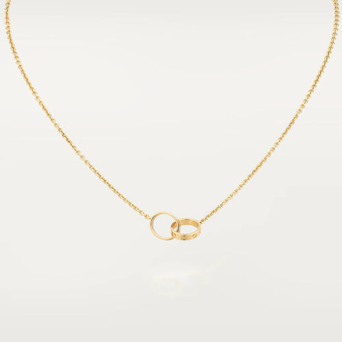 [Zalyn Jewelry ]LOVE NECKLACE DOUBLE RING GOLD