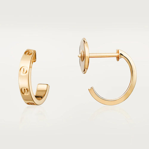 [Zalyn Jewelry ]LOVE EARRINGS 2.65MM PINK GOLD