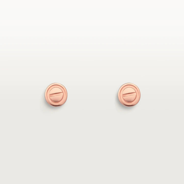 [Zalyn Jewelry ]LOVE EARRINGS PINK GOLD 10MM