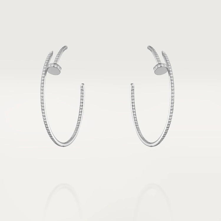 [Zalyn Jewelry ]JUSTE EARRINGS FULL DIAMONDS 1.8MM