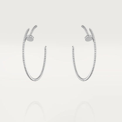 [Zalyn Jewelry ]JUSTE EARRINGS FULL DIAMONDS 1.8MM