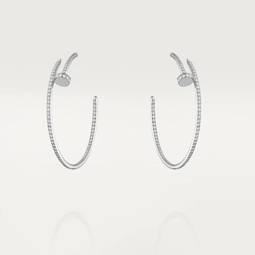 [Zalyn Jewelry ]JUSTE EARRINGS FULL DIAMONDS 1.8MM