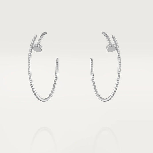[Zalyn Jewelry ]JUSTE EARRINGS FULL DIAMONDS 1.8MM