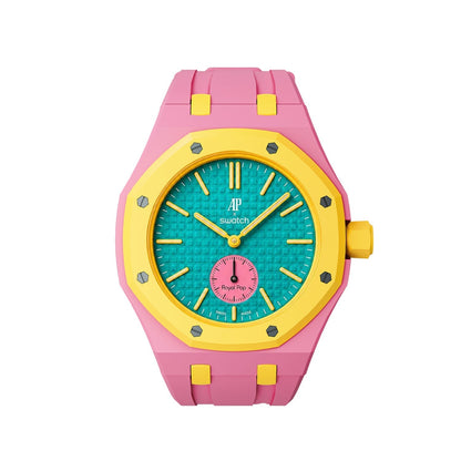 [Zalyn]Royal Oak Pop Exclusive Bioceramic Case & Silicone Strap Mix Color