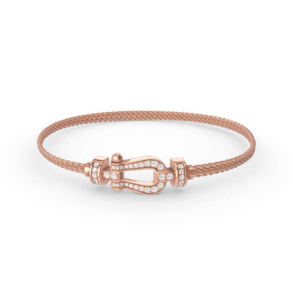 [Zalyn Jewelry ]FORCE SMALL HORSESHOE  DIAMOND CHAIN ROPE BRACELET