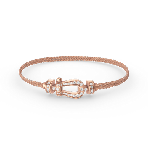 [Zalyn Jewelry ]FORCE SMALL HORSESHOE  DIAMOND CHAIN ROPE BRACELET