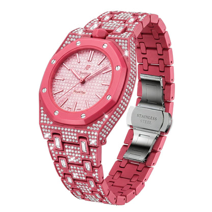 [Zalyn]Royal Oak Pop Exclusive Bioceramic Case & Bioceramic Strap Full Diamond