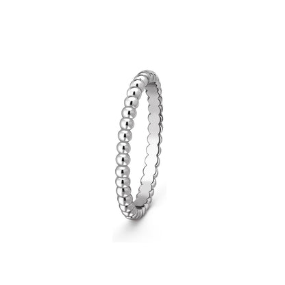 [Zalyn]SIGNATURE PERLÉE BEADED BAND RING