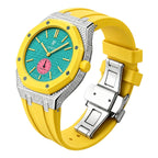 Royal Oak Pop Exclusive Steel Case With Diamond(Moissanite) & Silicone Strap
