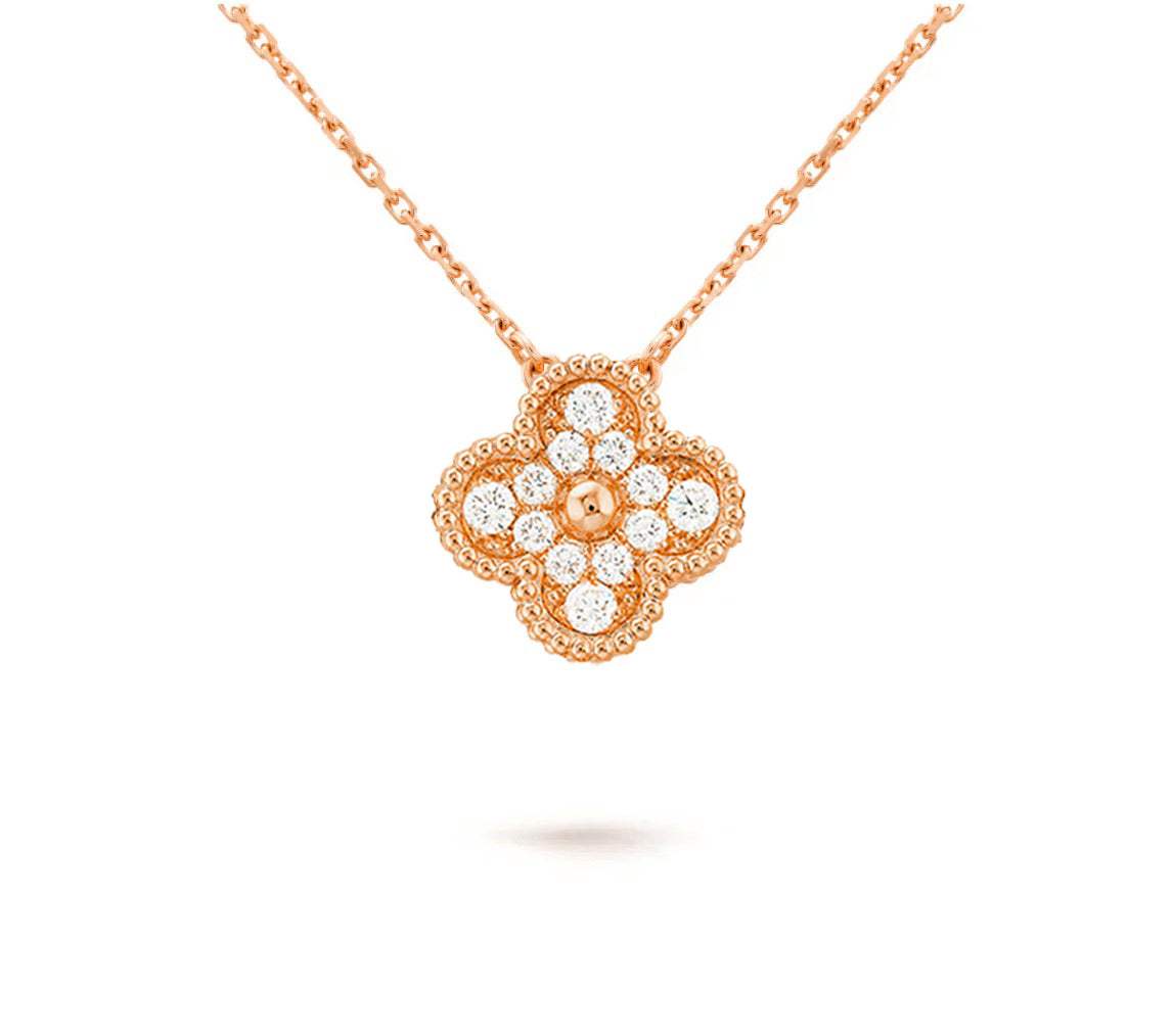 [Zalyn]15MM CLOVER FLOWER PENDANT NECKLACE COLLECTION