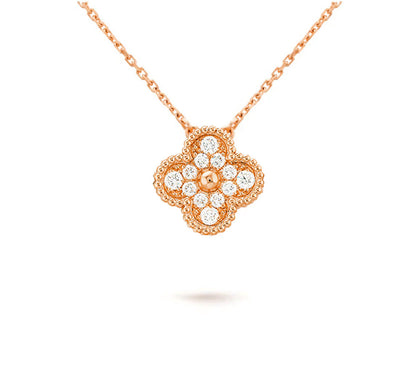 [Zalyn]15MM CLOVER FLOWER PENDANT NECKLACE COLLECTION