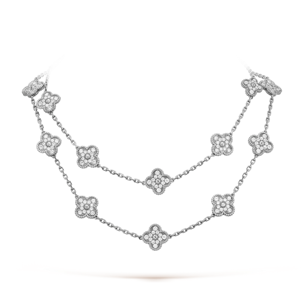 [Zalyn Jewelry ]CLOVER 20 MOTIFS DIAMOND SILVER