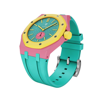 [Zalyn]Royal Oak Pop Exclusive Bioceramic Case & Silicone Strap Mix Color