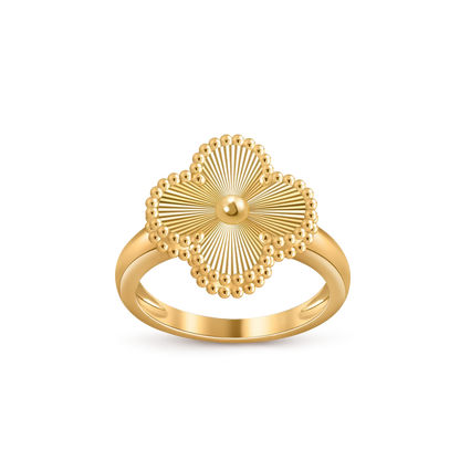 [Zalyn]LUCKY CLOVER VINTAGE GOLD RING COLLECTION