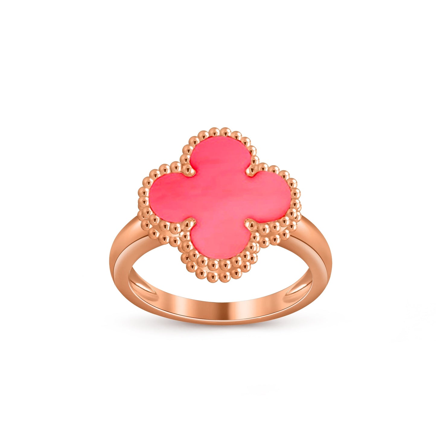 [Zalyn]LUCKY CLOVER VINTAGE ROSE GOLD RING COLLECTION
