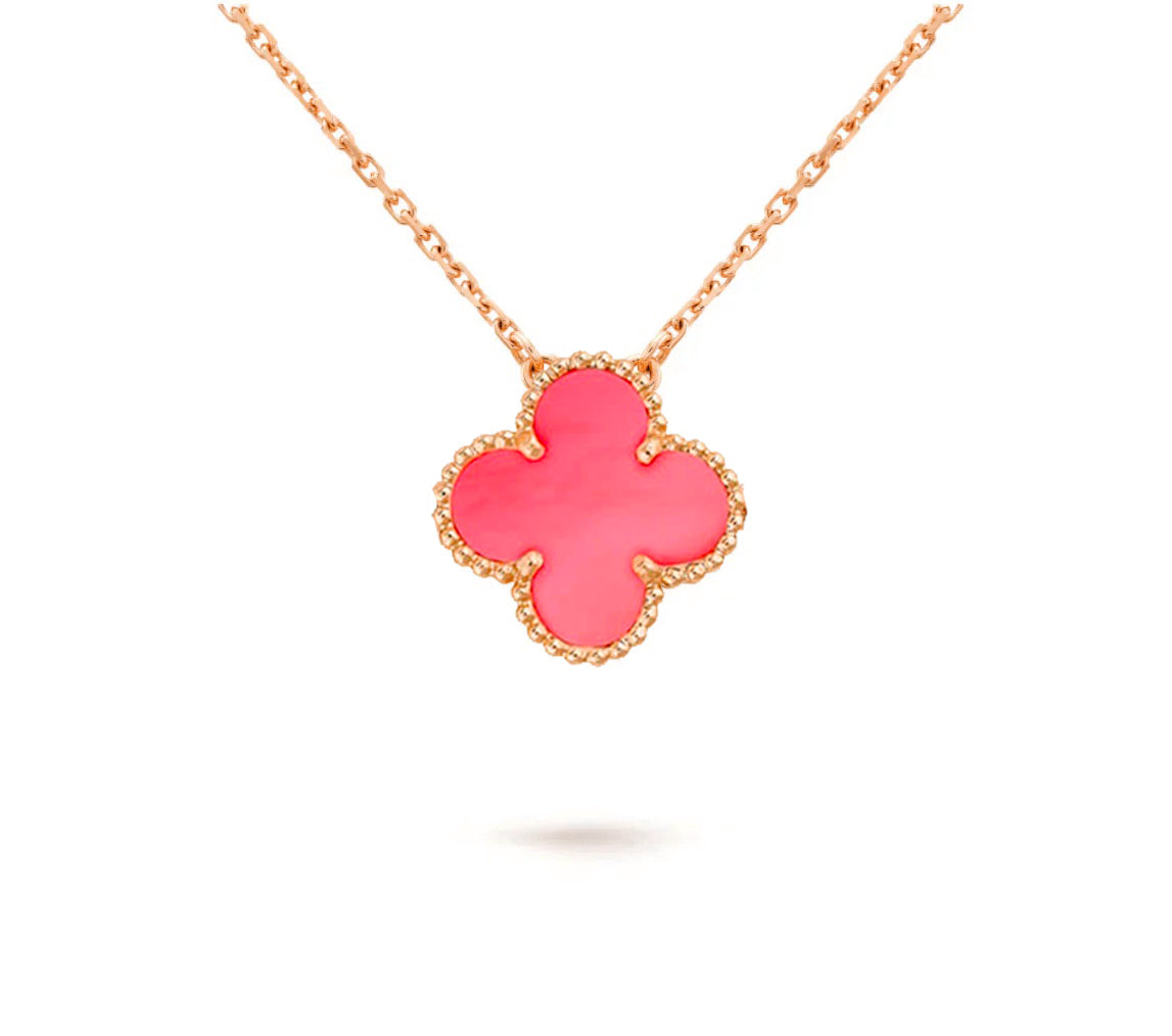 [Zalyn]15MM CLOVER FLOWER PENDANT NECKLACE COLLECTION