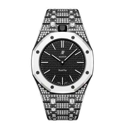 [Zalyn]Royal Oak Pop Exclusive Bioceramic Case & Bioceramic Strap Full Diamond