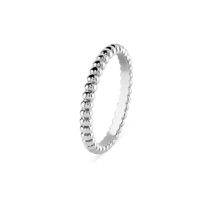 [Zalyn]SIGNATURE PERLÉE BEADED BAND RING