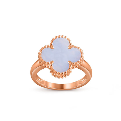 [Zalyn]LUCKY CLOVER VINTAGE ROSE GOLD RING COLLECTION