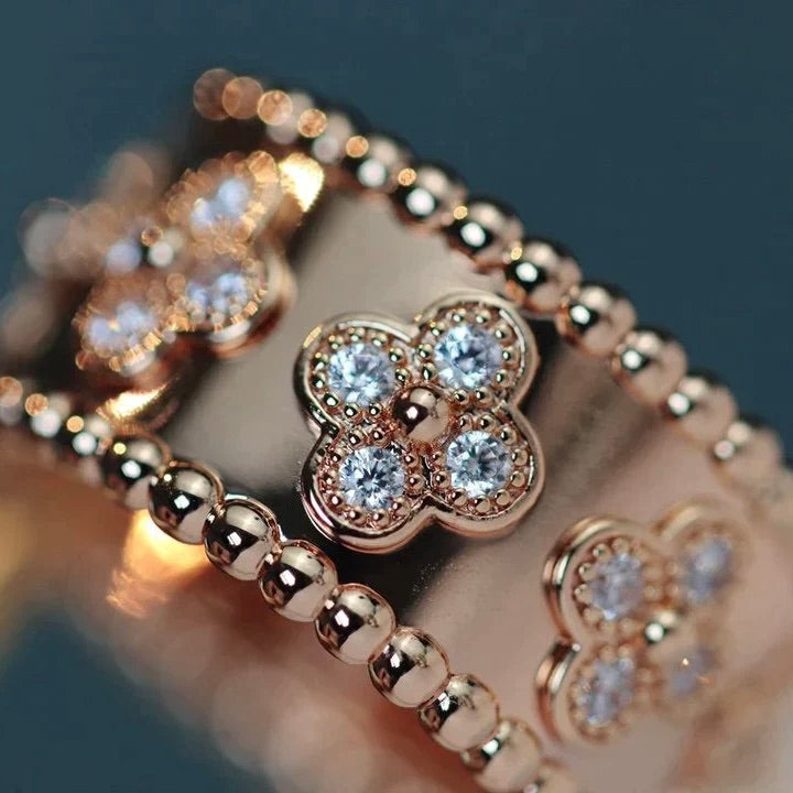 [Zalyn Jewelry ]CLOVER KALEIDOSCOPE RING 10MM