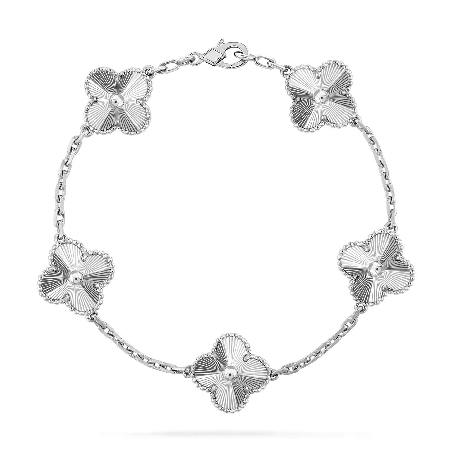 [Zalyn]LUCKY CLOVER 5-MOTIF BRACELET - LASER COLLECTION