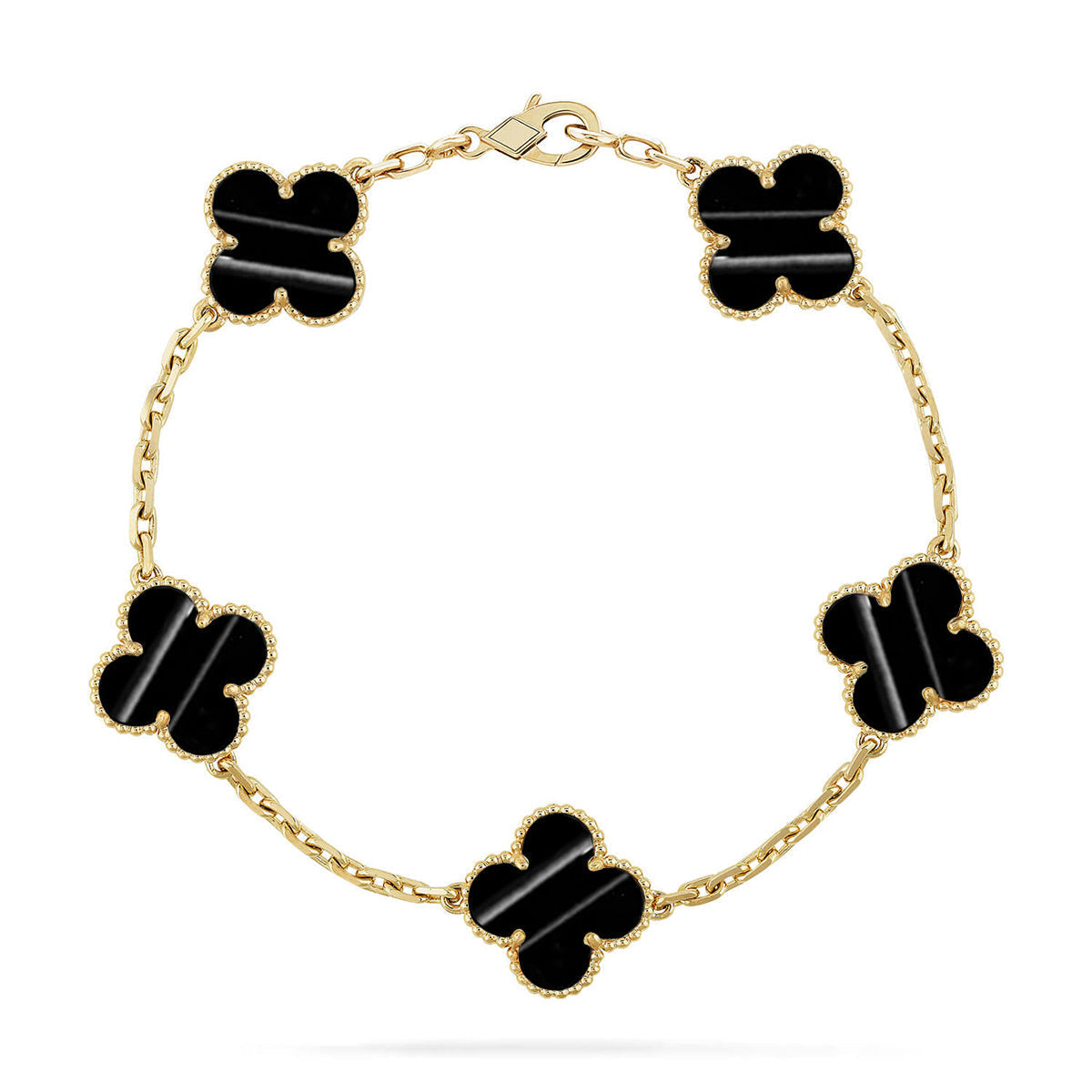 [Zalyn]LUCKY CLOVER 5-MOTIF BRACELET - PULSE STONE COLLECTION