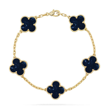 [Zalyn Jewelry ]CLOVER 5 MOTIF PIETERSITE BRACELET COLLECTION