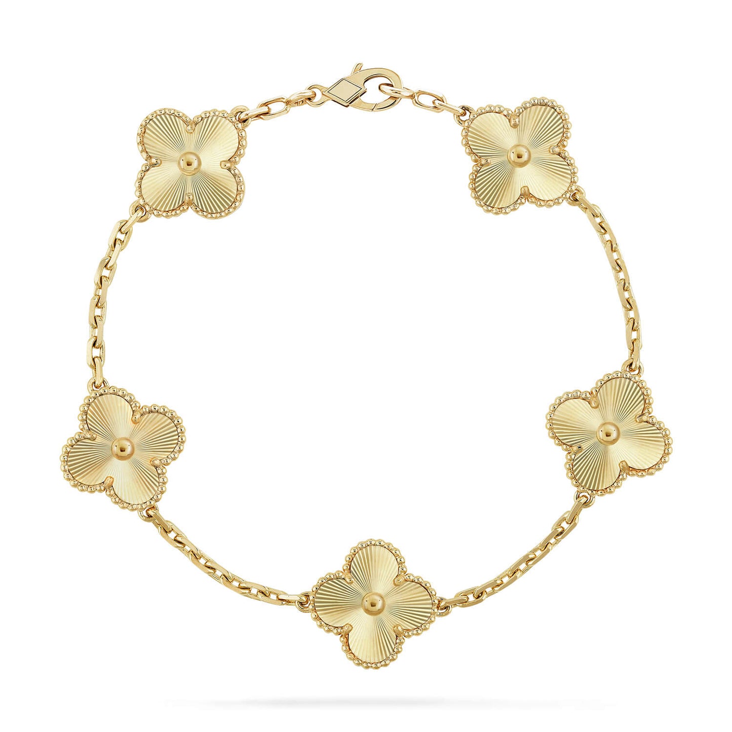[Zalyn]LUCKY CLOVER 5-MOTIF BRACELET - LASER COLLECTION