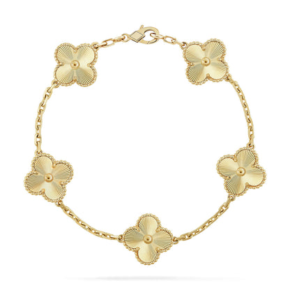 [Zalyn]LUCKY CLOVER 5-MOTIF BRACELET - LASER COLLECTION