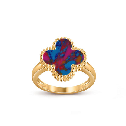 [Zalyn]LUCKY CLOVER VINTAGE GOLD RING COLLECTION