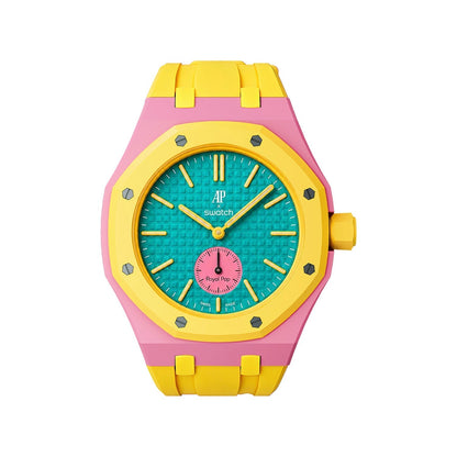 [Zalyn]Royal Oak Pop Exclusive Bioceramic Case & Silicone Strap Mix Color