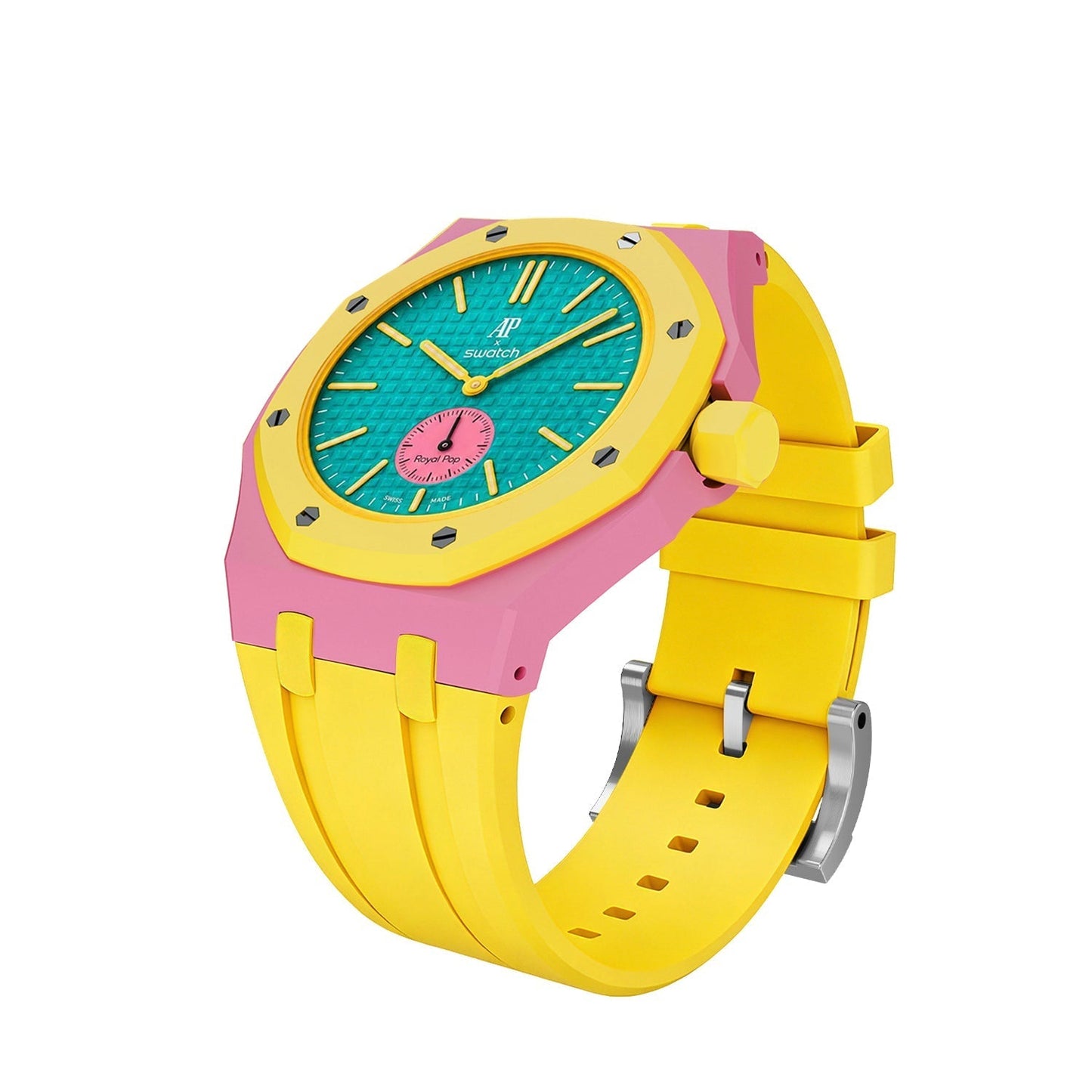[Zalyn]Royal Oak Pop Exclusive Bioceramic Case & Silicone Strap Mix Color
