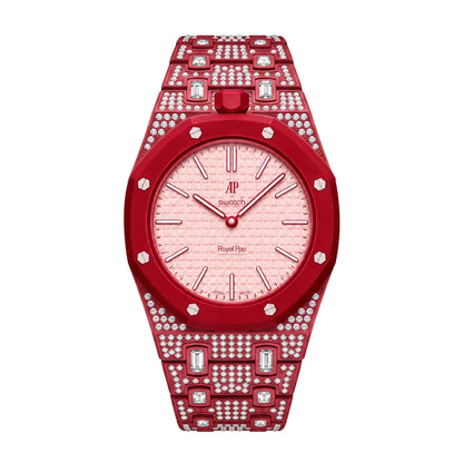 [Zalyn]Royal Oak Pop Exclusive Bioceramic Case & Bioceramic Strap Full Diamond