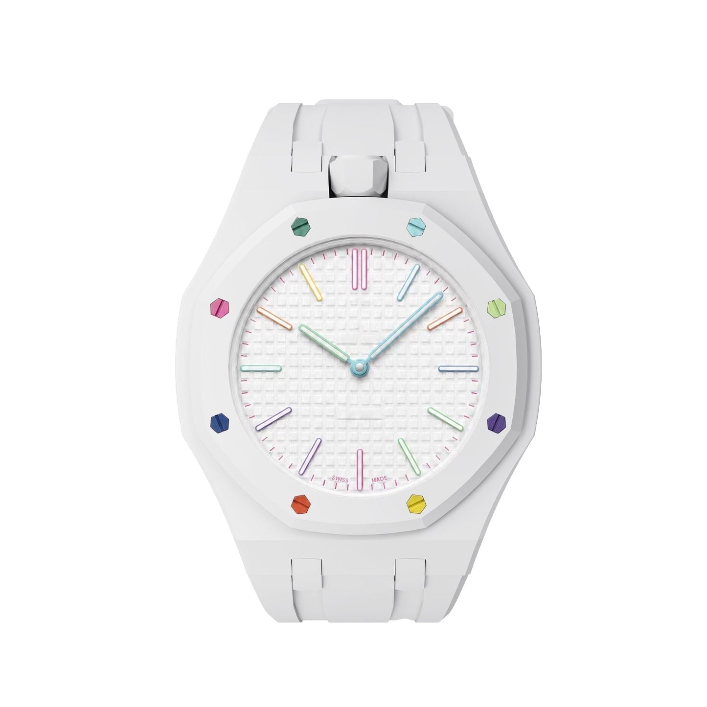 [Zalyn]OAK POP EXCLUSIVE  WHITE SILICONE STRAP