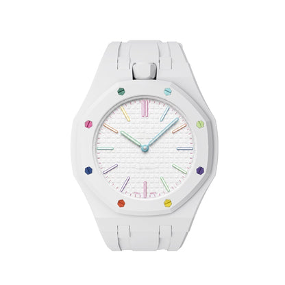 [Zalyn]OAK POP EXCLUSIVE  WHITE SILICONE STRAP