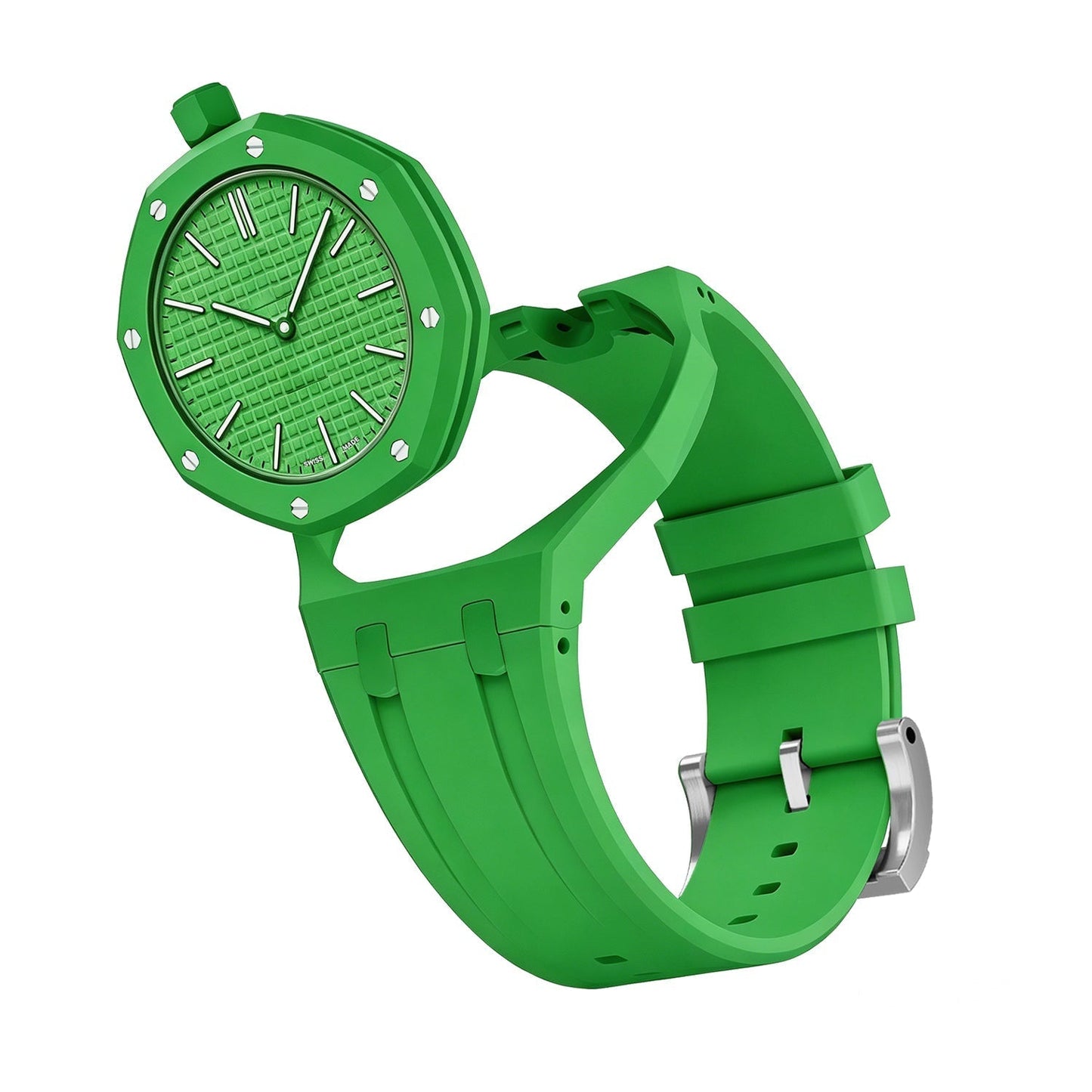 [Zalyn]OAK POP EXCLUSIVE GREEN SILICONE STRAP
