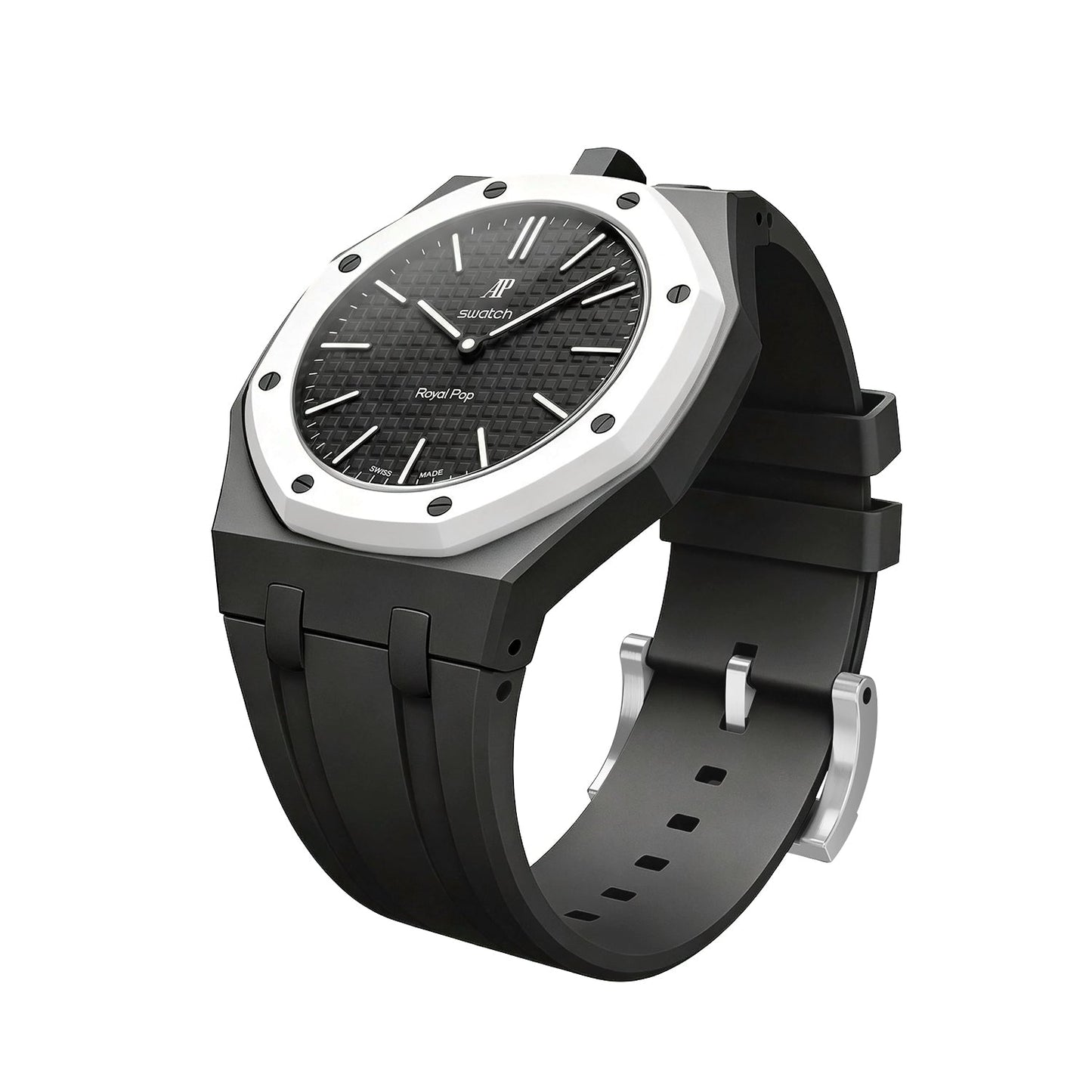 [Zalyn]OAK POP EXCLUSIVE BLACK SILICONE STRAP