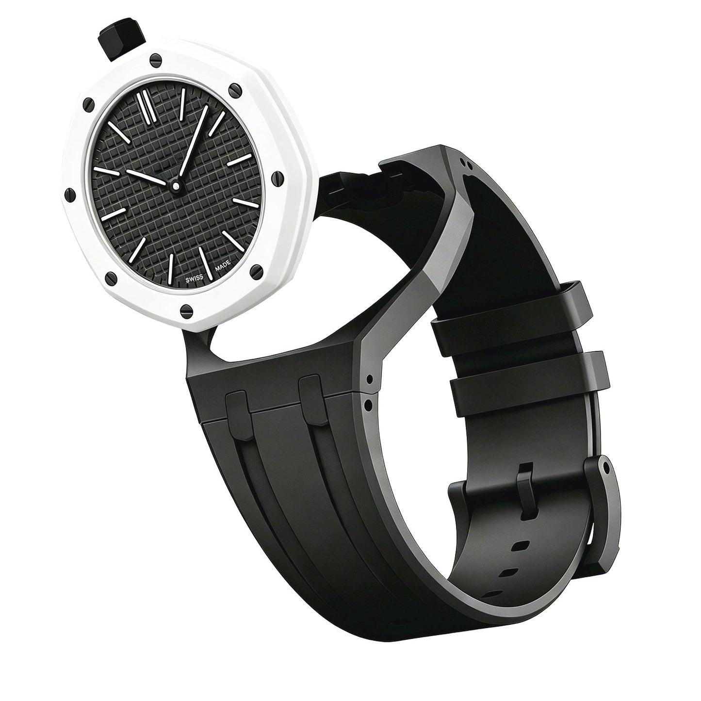 [Zalyn]OAK POP EXCLUSIVE BLACK SILICONE STRAP