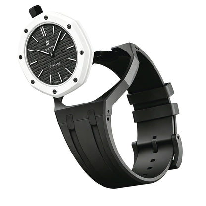 [Zalyn]OAK POP EXCLUSIVE BLACK SILICONE STRAP