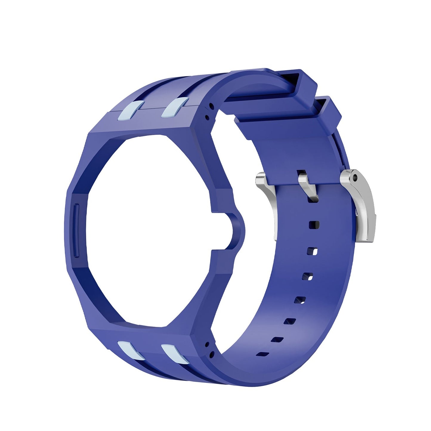 [Zalyn]OAK POP EXCLUSIVE DARK BLUE AND LIGHT BLUE SILICONE STRAP