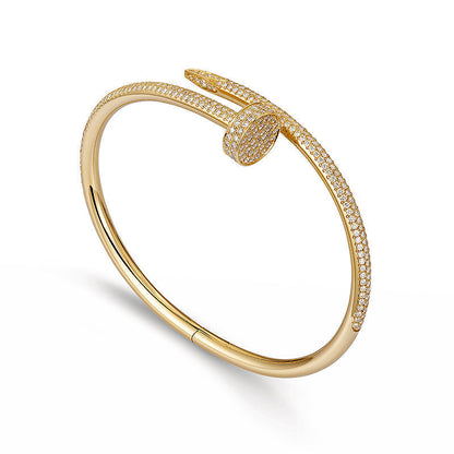 [Zalyn]JUSTE UN CLOU 3.5MM FULL PAVÉ NAIL BANGLE