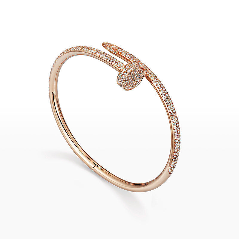 [Zalyn]JUSTE UN CLOU 3.5MM FULL PAVÉ NAIL BANGLE
