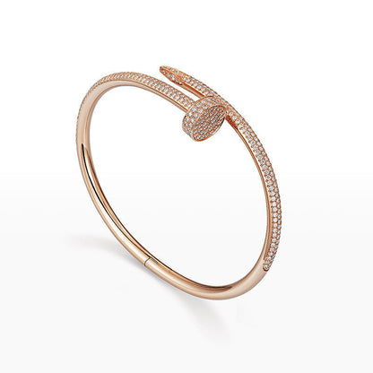 [Zalyn]JUSTE UN CLOU 3.5MM FULL PAVÉ NAIL BANGLE