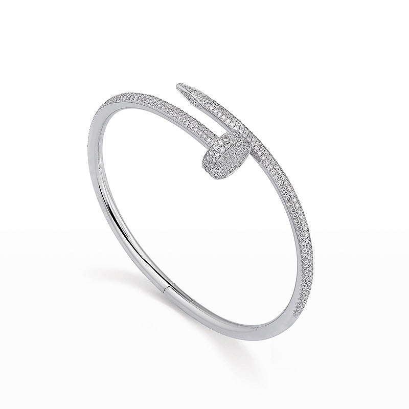 [Zalyn]JUSTE UN CLOU 3.5MM FULL PAVÉ NAIL BANGLE