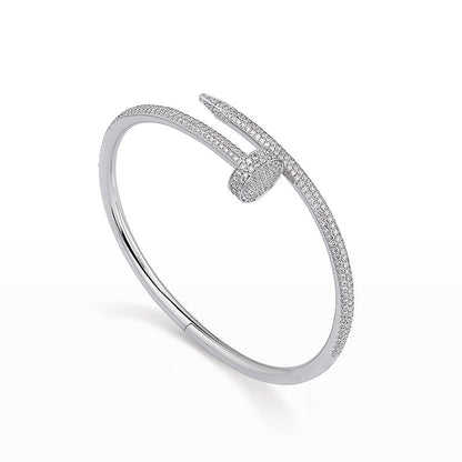 [Zalyn]JUSTE UN CLOU 3.5MM FULL PAVÉ NAIL BANGLE
