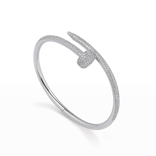 [Zalyn]JUSTE UN CLOU 3.5MM FULL PAVÉ NAIL BANGLE