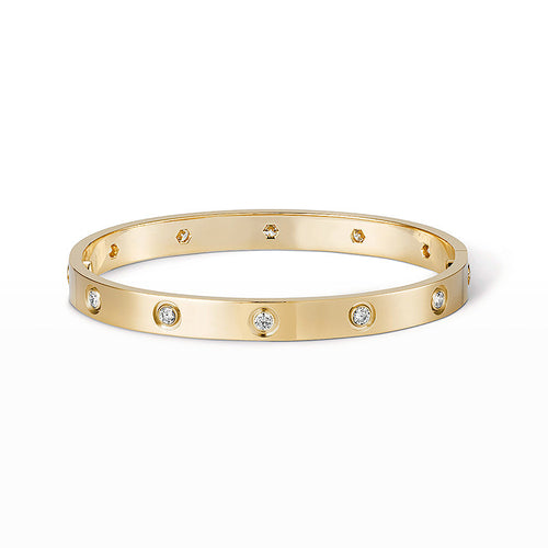 [Zalyn]CLASSIC 6.1MM LOVE BANGLE - 10-DIAMOND