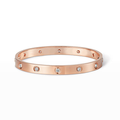 [Zalyn]CLASSIC 6.1MM LOVE BANGLE - 10-DIAMOND