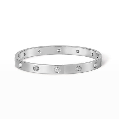 [Zalyn]CLASSIC 6.1MM LOVE BANGLE - 10-DIAMOND