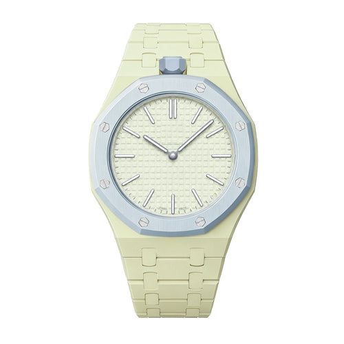 [Zalyn]OAK POP EXCLUSIVE CREAMY YELLOW BIOCERAMIC STRAP